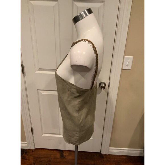 T. Ba Spanish Clothier Axels LTD Asymetric Tencel Top Smoke Gray NWT $275 Size 2 - Picture 4 of 6